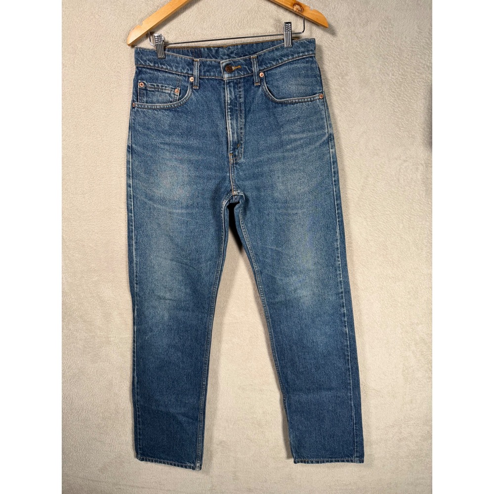VTG Levis 505 Regular Fit Straight Leg Jeans Medium Wash Blue 32x34 00505-0216
